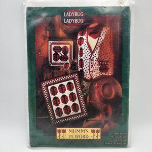 Mumms The Word Ladybug Ladybug Quilt Pattern 1993 Wall Hanging Vest Crafts